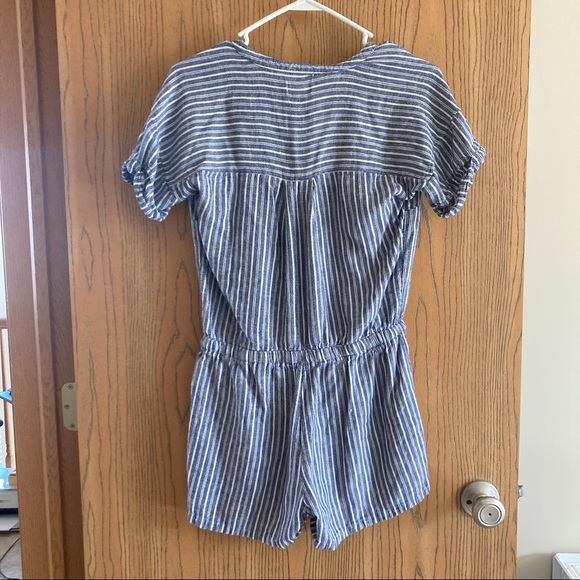 Old Navy Gingham Striped Button-down Romper - Picture 4 of 13